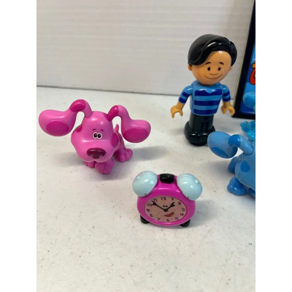Blues Clues and You Figure Lot Josh Steve Blue Magenta Handy Dandy Notebook Toy